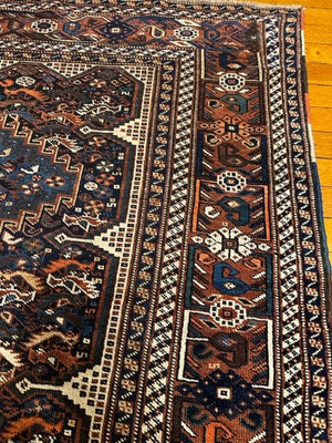 Khamseh Three Medallion Bird Rug 