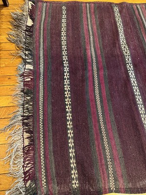 4'3" X 10'9" Maldari Old Nomadic Baluch Long Kilim [SH-131]