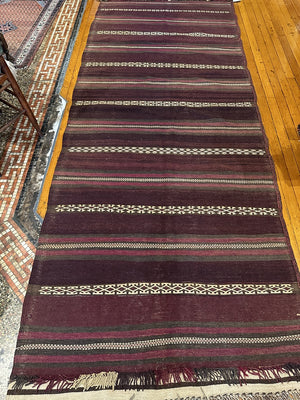 4'3" X 10'9" Maldari Old Nomadic Baluch Long Kilim [SH-131]