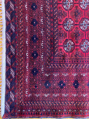 4'2" X 6' Mauri Tekke Bokhara Turkoman Fine Weave Rug