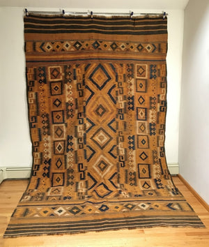 6'10" X 11'2" Vintage Afghan Maimana Kilim