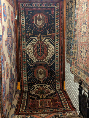 Rare Antique Moghan Lenkoran 11' 6" X 3' 9" (313)