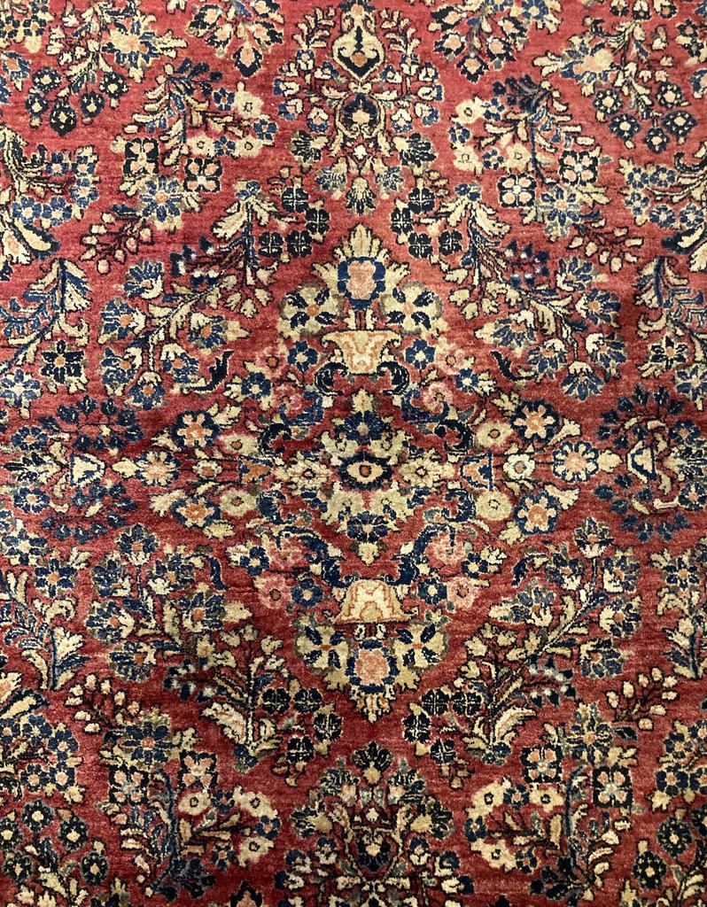 13'7" X 10'3" Persian Sarouk Rug