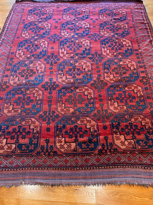 9’1” X 7’1” Rare Antique Ersari Rug