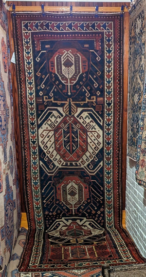 11'6" X 3'9" Rare Antique Moghan Lenkoran