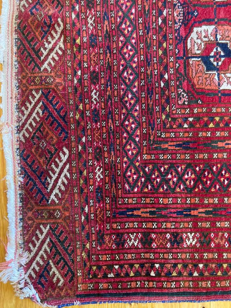 6'4" X 3'5" Rare Antique Tekke Turkoman 20th Century Rug