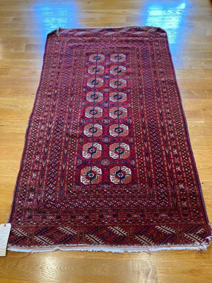 6'4" X 3'5" Rare Antique Tekke Turkoman 20th Century Rug