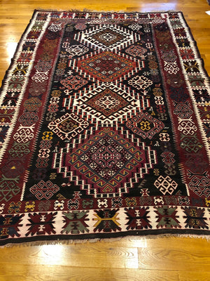 9'10" X 6'7" Rare Dated Shirvan Caucasian Kilim