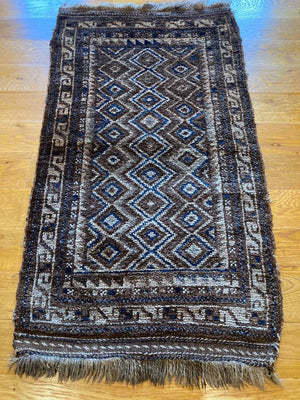 3'8" X 2' Rare Small Afghanistan Tribal Rug