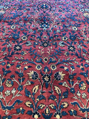 195" X 85" Signed Persian Mashad Corridor Carpet