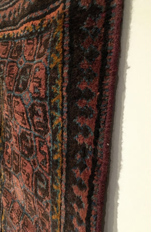 3'5" X 1'10" Small Afghan Baluch Rug