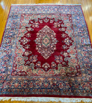 9'1" X 8'1" Small Square Sarouk Carpet