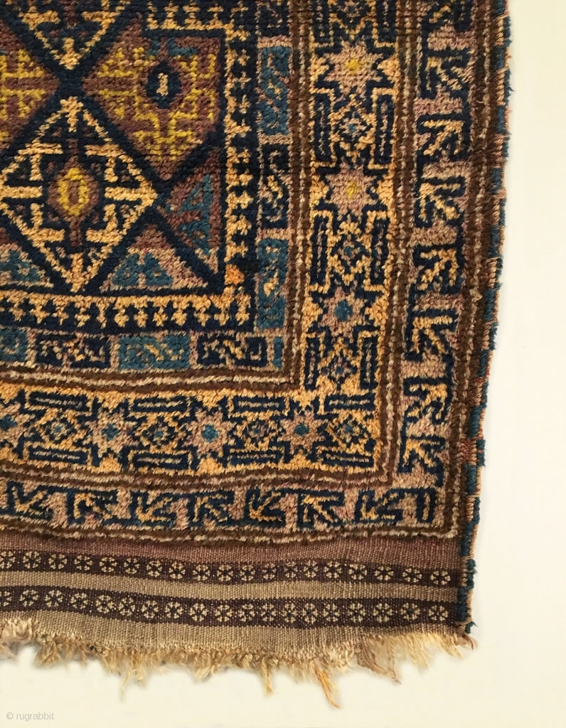 3’7” X 2’9” Taimani Baluch Prayer Rug