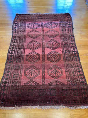 5'8" X 3'9" Tribal Afghan Rug