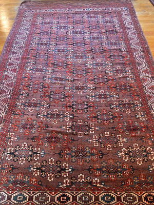 11'9" X 7' Turkomen Yomoud Kepse Gol Rug