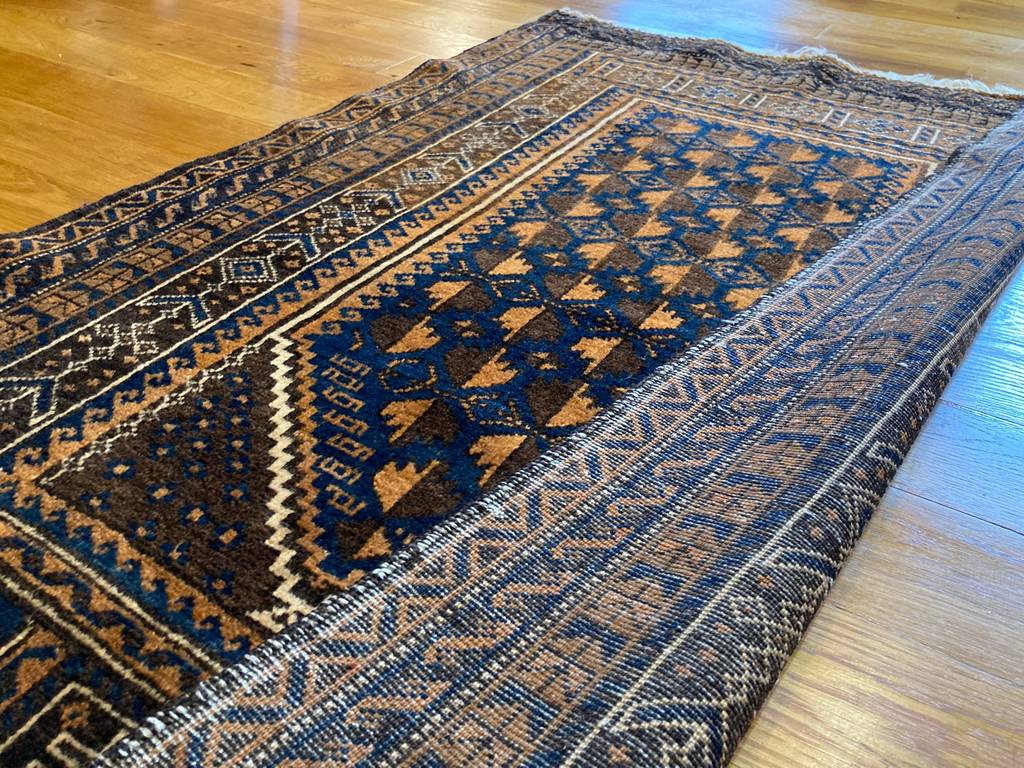 2‘10“ X 4‘10“ Vintage Baluch Herat Afghanistan Prayer Rug