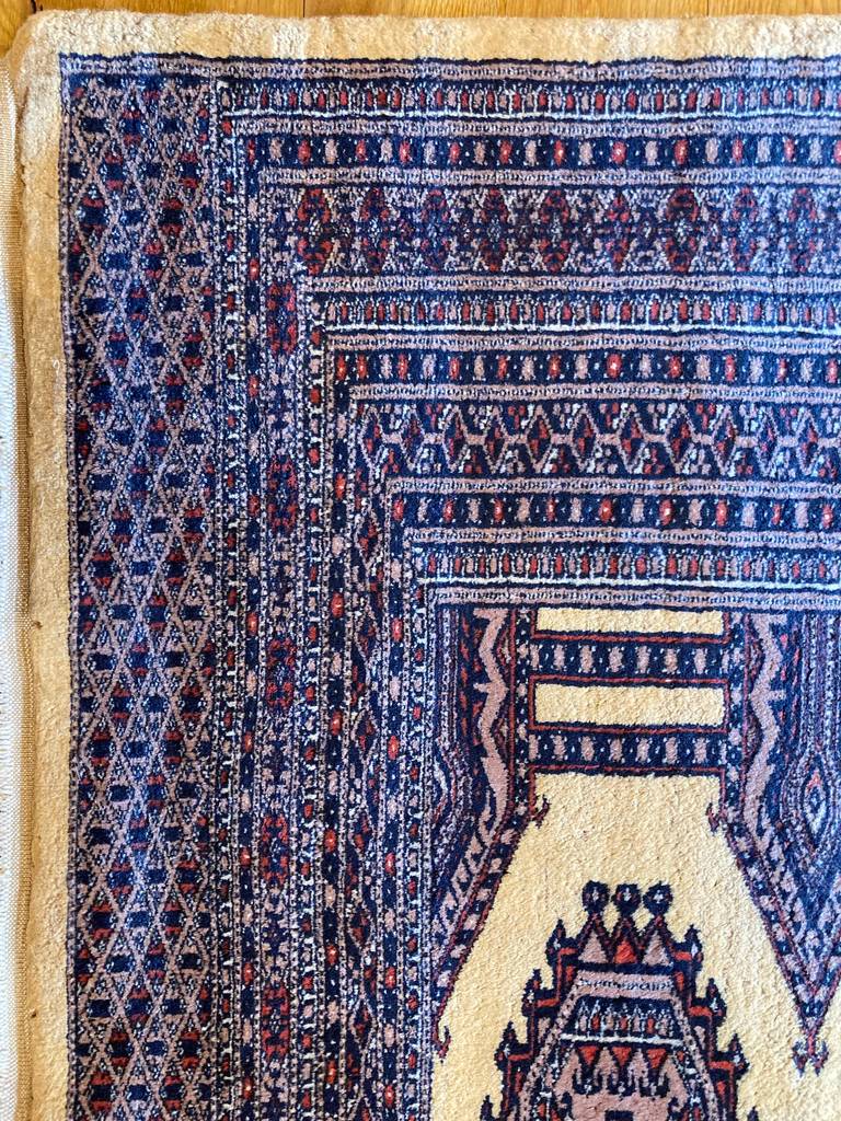 6'3" X 4'2" Vintage Bokhara Rug