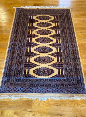 6'3" X 4'2" Vintage Bokhara Rug