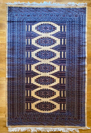 6'3" X 4'2" Vintage Bokhara Rug