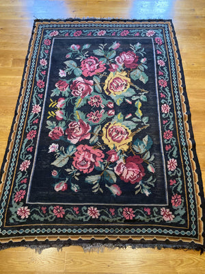 7' X 4'9" Vintage Karabagh Kilim