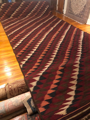 22' X 9'8" Vintage Maimana Kilim