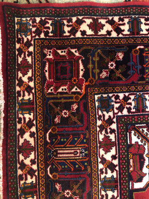 10'10" X 7'2" Vintage Persian Meimeh Rug