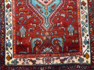 10'6" X 3'6" Vintage Persian Runner