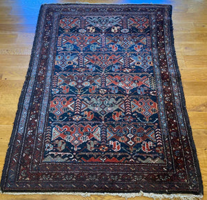 4'9" x 3'2" Vintage Persian Veramin Dragon and Phoenix Rug