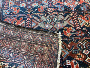 4'9" x 3'2" Vintage Persian Veramin Dragon and Phoenix Rug