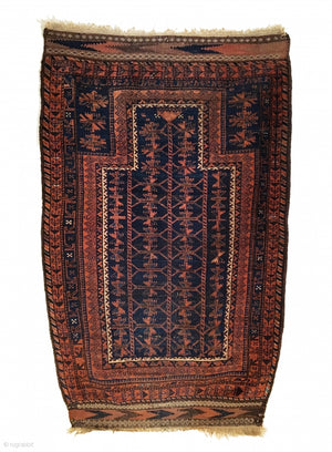 3’3" X 5’2" Antique Baluch Prayer Rug