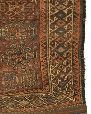 2'8" X 4'3" Antique Baluch Small Rug