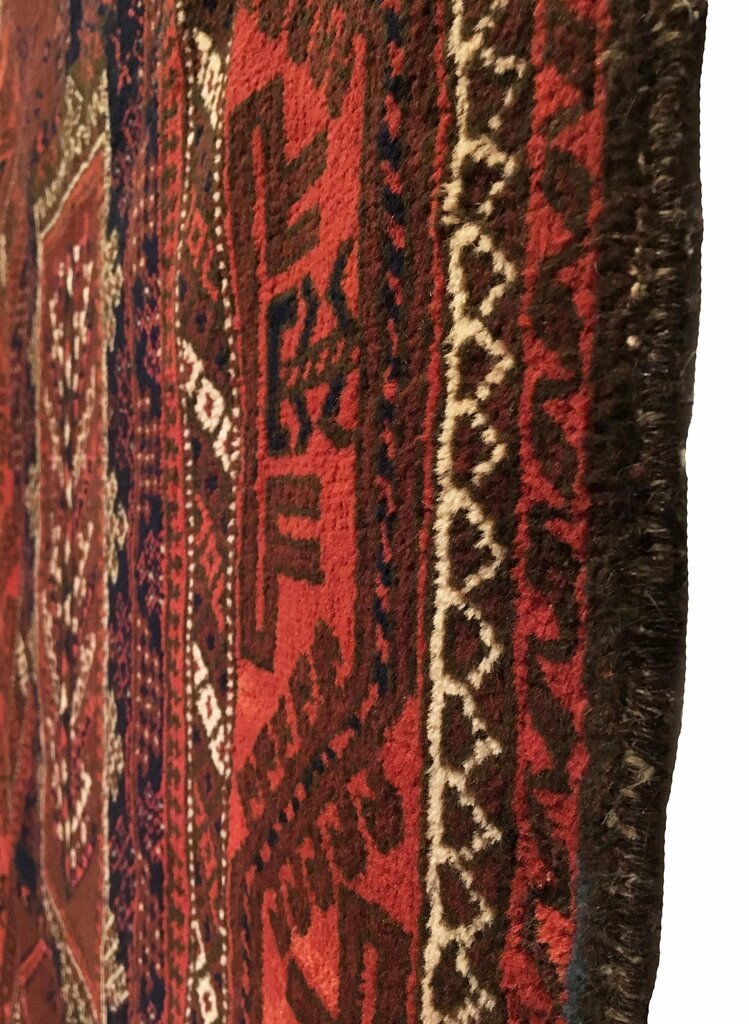 3'9" X 6'10" Antique Afghan Timuri Long Rug