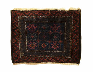 1'6" X 2'3" Antique Afghan Timuri Square Rug