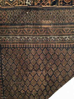 2’7” X 4'1" Antique Dokhtar-I-Ghazi Baluch Prayer Rug