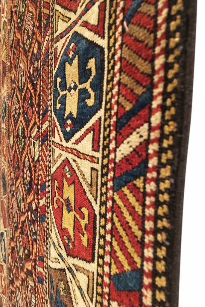 3'4" X 10'5" Antique Caucasian Dagestan Runner