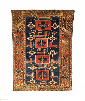 3’5" X 4’8" 19th Century Caucasian Karagashli Rug