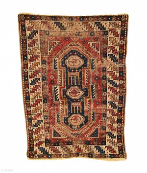 3’4" X 4’6" 19th Century Shirvan Keyhole Rug