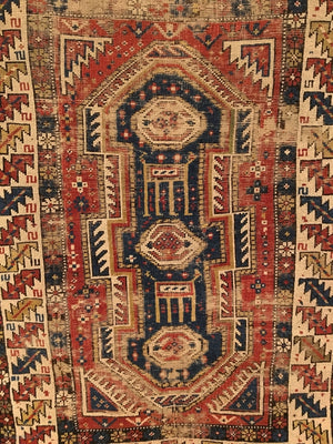 3’4" X 4’6" 19th Century Shirvan Keyhole Rug