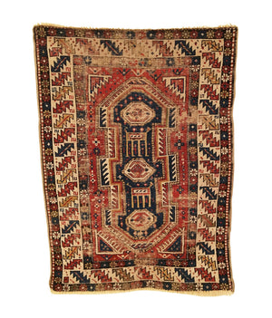 3'4" X 4'6" Antique Caucasian Shirvan Small Rug