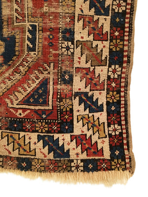 3'4" X 4'6" Antique Caucasian Shirvan Small Rug