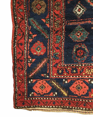 4'2" X 6'3" Antique Kurdish Rug