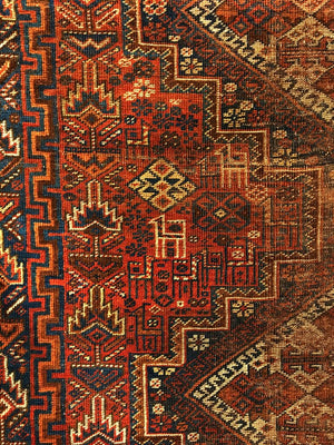 4'3" X 7'10" Antique Persian Afshar Long Rug