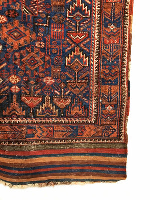 4'3" X 7'10" Antique Persian Afshar Long Rug