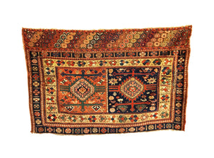 2'9 X 4'2 Antique Persian Kurdish Small Rug