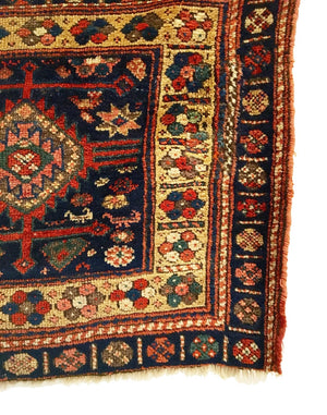 2'9 X 4'2 Antique Persian Kurdish Small Rug 