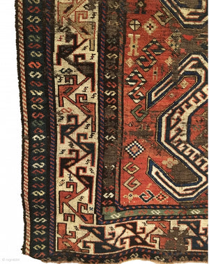 4’3" X 9’1" 19th Century Distressed Shahsavan Long Rug