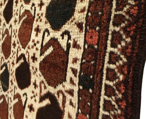 2'7 X 4'4 Antique Turkmen Small Rug