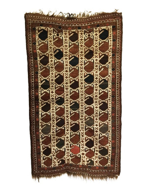 2'7 X 4'4 Antique Turkmen Small Rug