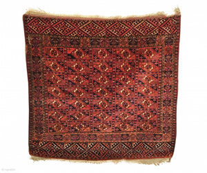 3'5" X 3'4" Antique Turkmen Tekke Rug