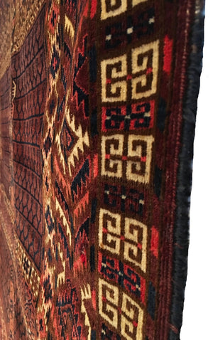 4'2 X 4'11 Antique Yomud Ensi Rug